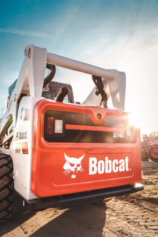 Bobcat skid steer loader used for Luongo's Landscaping site work